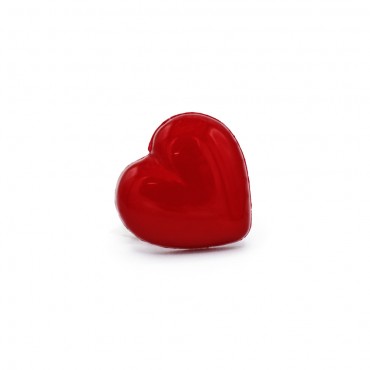 Heart Button 24 Red