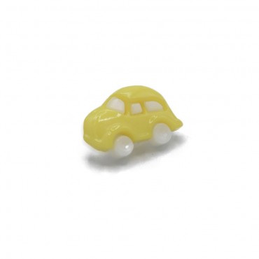 Button Little Car White Yellow