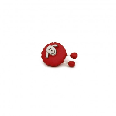 Manue 3D Button Red 1pc