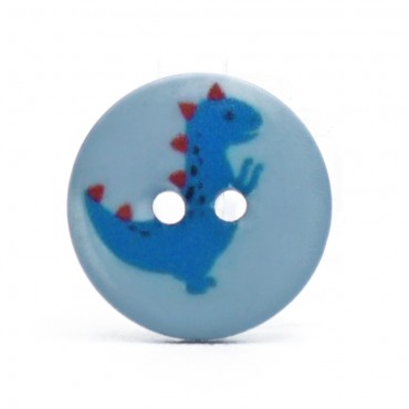 Sauro Button Light Blue 1pc