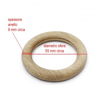 Natural Wood Ring 5.5cm