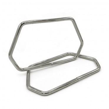 Metal Hexagonal Handles Silver