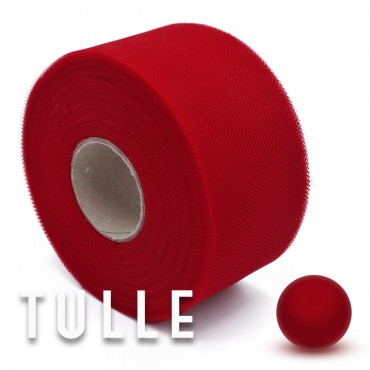 Tulle Ribbon Red Meters 50