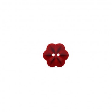 Gradient Flower Button Red 1pc