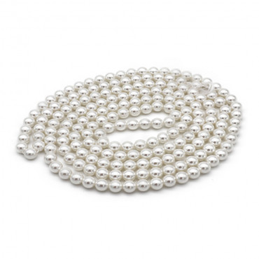 8mm White Pearls String