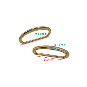 Oval Rings Gold 20mm