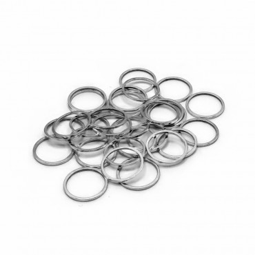 Closed Rings Silver 15 mm...