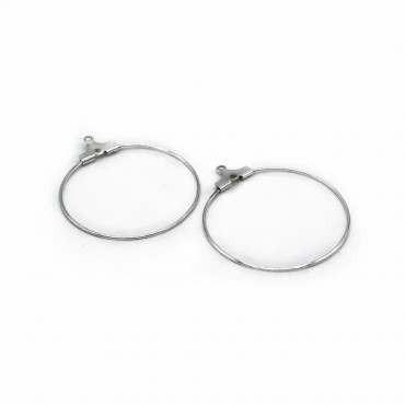 30mm Silver Hoop Earrings...