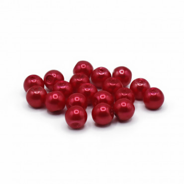 Perles HQ Glass mm8 Rouge